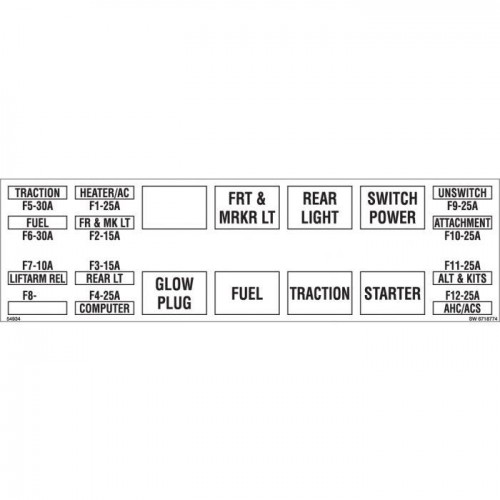Табличка с предохранителем реле, 6718774