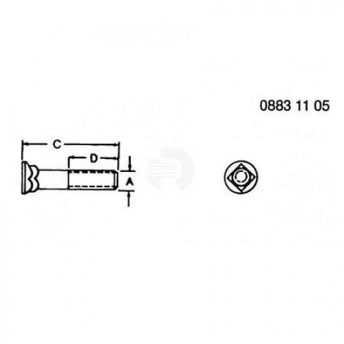 Болт, Bolt, Plow, No. 3 Repair Head 10H1040 