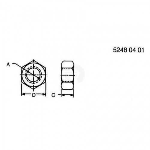 Гайка, Nut, Hex Machine Screw 14H778 