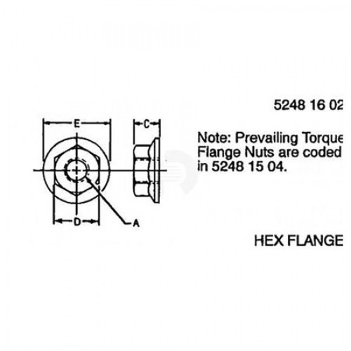 Фланцевая гайка, Nut, Metric, Hex Flange 14M7303 