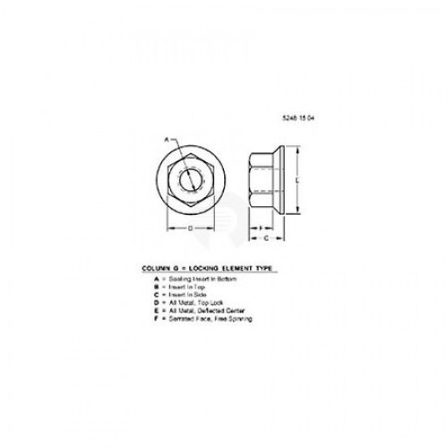 Стопорная гайка, Nut, Metric, Hex Fl, Self Locking 14M7465 