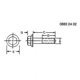 Винт, Screw, Hex Flange Head 19H3411 