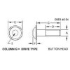 Винт, Screw, Hex Socket,oval Head Flanged 19M8883 