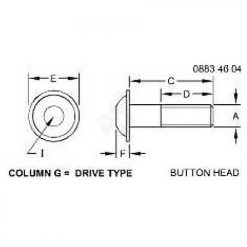 Винт, Screw, Hex Socket,oval Head Flanged 19M8883 