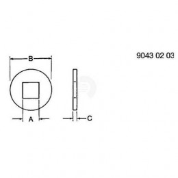 Шайба, Washer, Metallic, Square Hole 24M7039 