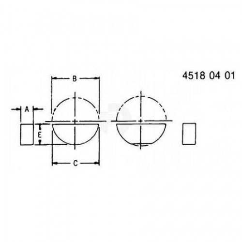 Шпонка вала, Key, Woodruff 26M4226 