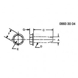 Винт, Screw, Slftpg, Metric Thd, Hex Wshr 37M7082 