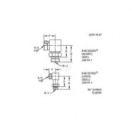 Коленчатый патрубок, 90 Deg Elbow,o-ring Fsf 38H1435 