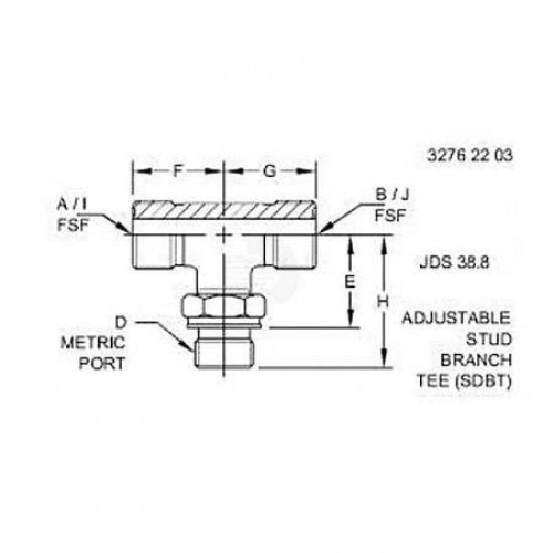 Тройник, Adj Stud Branch Tee (sdbt), Orfs 38H5068 