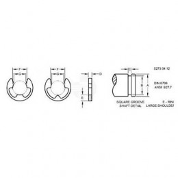 Пружинное кольцо, Ring, External Snap 40M7042 