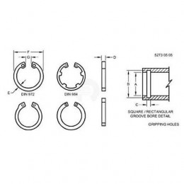 Пружинное кольцо, Ring, Internal Snap 40M7043 