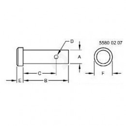 Крепление со штифтом, Pin, Drilled, Sae Clevis Head 45M7043 