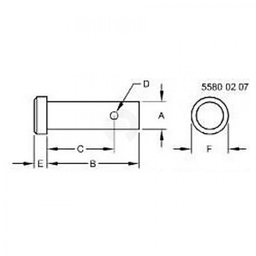 Крепление со штифтом, Pin, Drilled, Sae Clevis Head 45M7043 