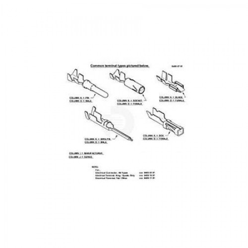 Клемма электр. разъема, Tyco Ampseal16 Term Fem Unsld Cpr 57M10321 