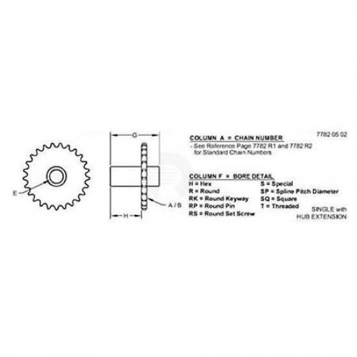 Ведущая звездочка, Sprocket Assy - 46t Ansi 60 AH125080 