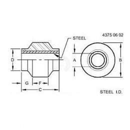 Изолятор, Isolator, Bushing - Bonded AH125201 