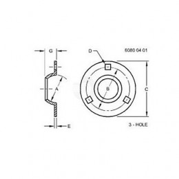 Формован. фланцевый корпус, Flangette Assy-relubricatable AH129420 