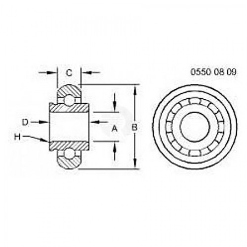 Шариковый подшипник, Ball Bearing, Bearing-ball, Relubri AH139297 