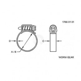 Шланговый зажим, Hose Clamp, Clamp, Hose Hose, Worm AR40418 