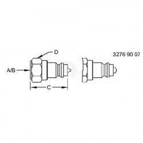 Пр. быстрос. гидр. муфты, Hydr.quick Coupler Plug AR94522 