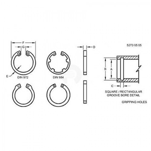 Пружинное кольцо, Snap Ring F39000354 