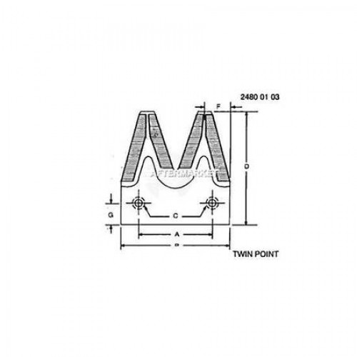 Секция, Section, Half - Coarse Tooth H163132 