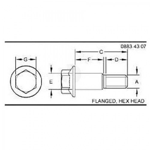 Винт, Screw, Screw,m8x1.25 Thrd 8mm Deep H169568 