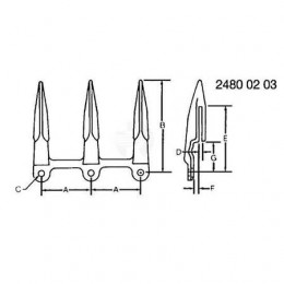 Ограждение ножа, Knife Guard, 4 Inch Non-clog H218703 