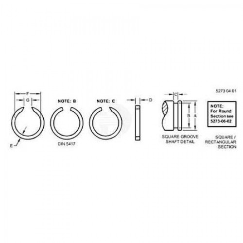 Пружинное кольцо, Snap Ring R113822 