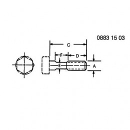 Винт, Cap Screw, Cylinder Head Cap R121490 