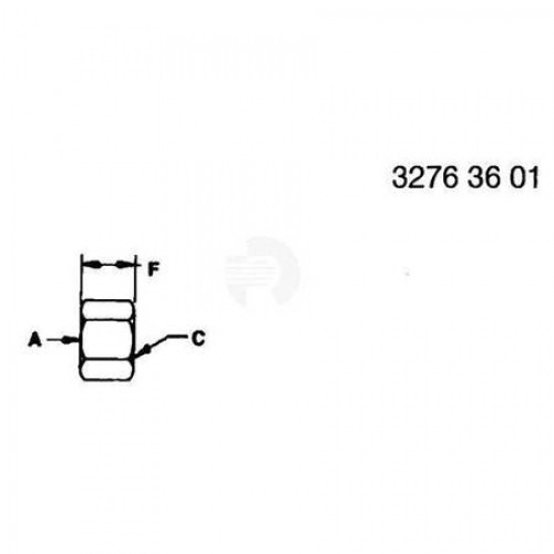 Трубная гайка, Tube Nut, Hex Special R123593 