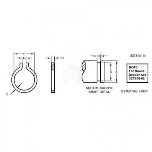 Пружинное кольцо, Ring, Snap R124576 