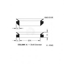 Кольц. упл. V-обр. сеч., Seal, V-ring R130561 