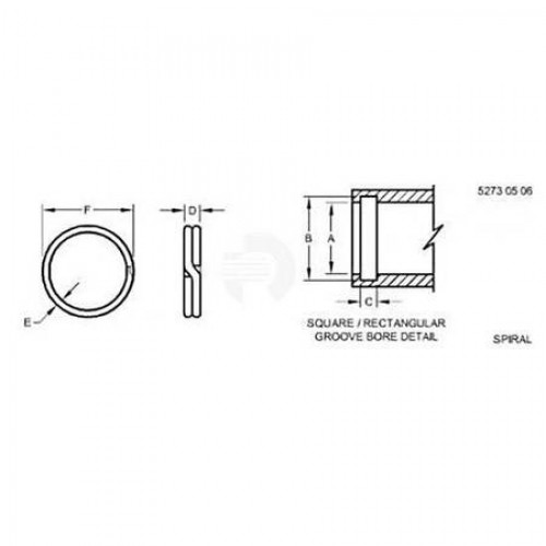 Пружинное кольцо, Snap Ring, Internal, 82 Bore R265393 