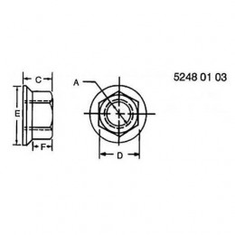 Фланцевая гайка, Flange Nut R40694 