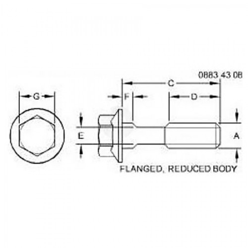 Винт с головкой, Cap Screw, M10 X 1.5 X 120 Flanged R520410 