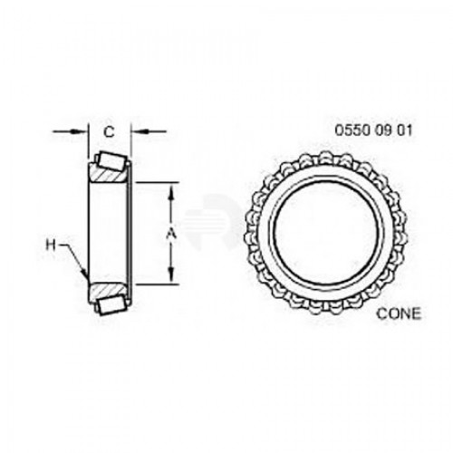 Внутр. кольцо подшипника, Cone, Bearing, Assembly RE179848 