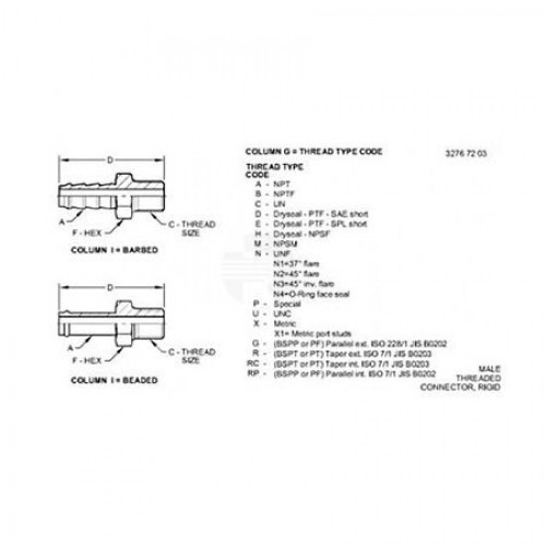 Фитинг шланга, Hose Fitting, M22 X -12 Hose Bead RE223627 