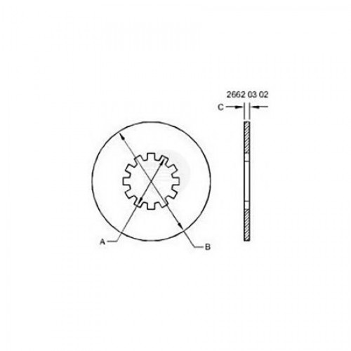 Диск с канавкой, Disk With Inner Spline RE34784 