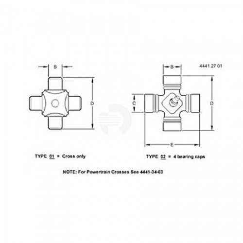 Узел крестов. и подшипн., Cross And Bearing Assembly, Spider RE65621 