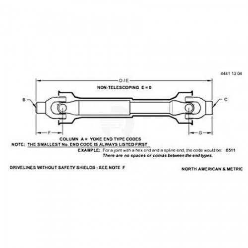 Универсальный шарнир, U-joint Assembly RE70738 