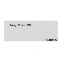 Метка, Decal, Caution For Swing T248455 