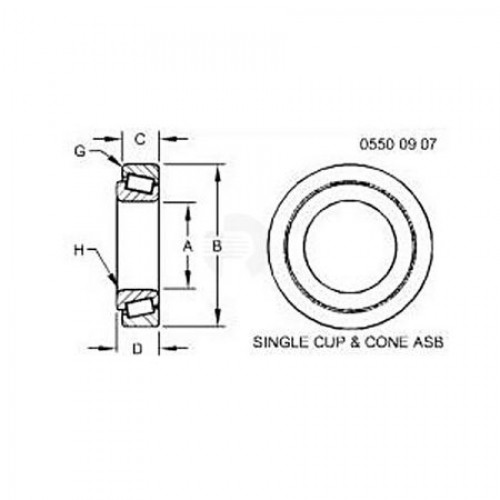 Конич. роликов. подшипник, Bearing, Roll TH111245 