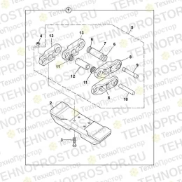 Резиновая накладка Geo-Grip 500 мм, JCB (331/51230)