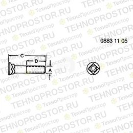Болт, Bolt, Plow, No. 3 Repair Head 10H1040 
