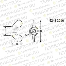 Гайка-барашек, Nut, Metric Forged Wing 14M7020 