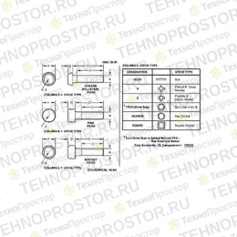 Винт, Screw, Hex Socket Head, Metric 19M8340 
