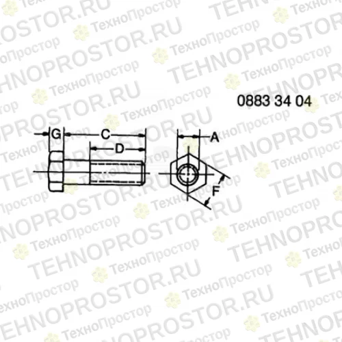 Винт с головкой, Screw, Hex Hd, Metric, L.h. Thd 19M9018 