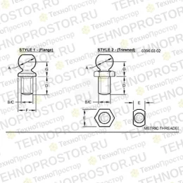 Шаровой палец, Ball Stud A13 Lan964-4.6 Zn 55M7011 