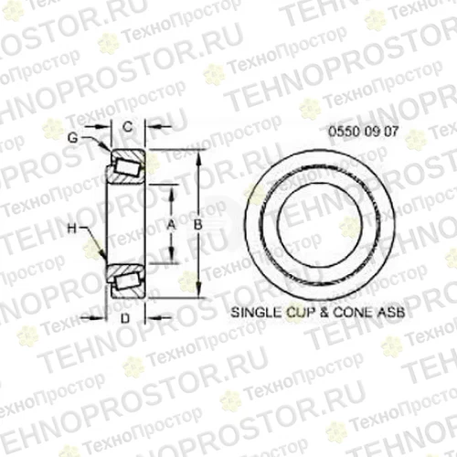 Конич. роликов. подшипник, Tapered Roller Bearing AL79794 